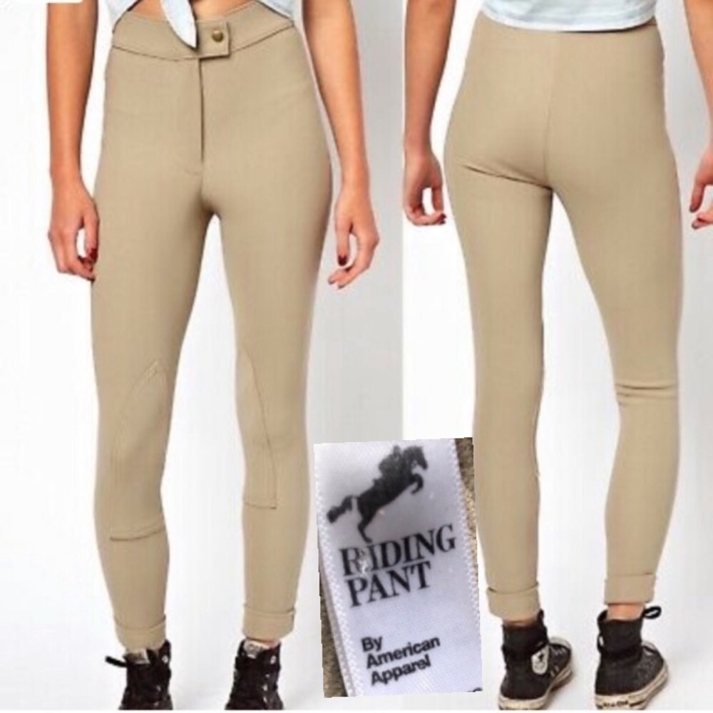 AMERICAN APPAREL The Riding Pant in Tan XS